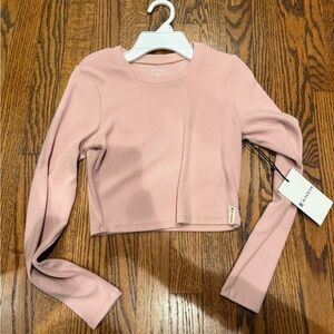 Kaveah boutique new  tween teen ribbed pink Long Sleeve Top